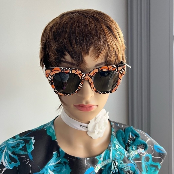 Burberry TB Monogram Check Square Acetate Sunglasses - Picture 13 of 14